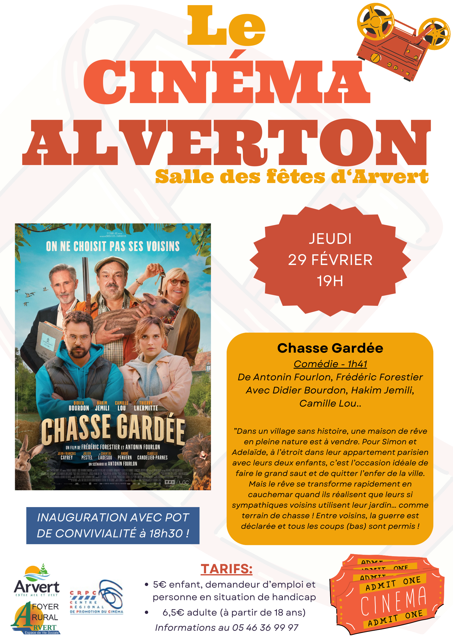 Première séance du CINÉMA ALVERTON - 29 Février 2024 - Arvert